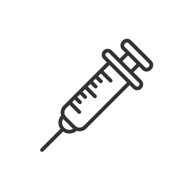 Isolated vector icon of an empty syringe